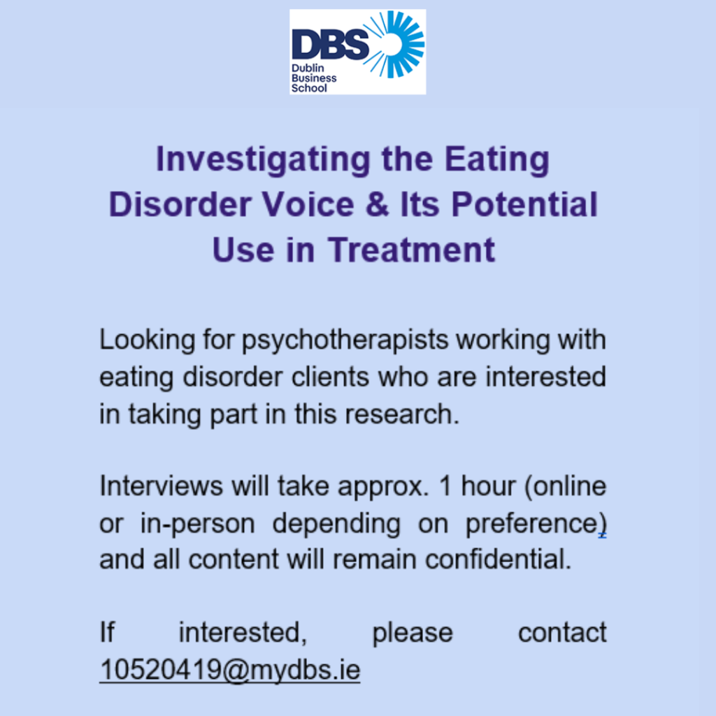 Research On The Eating Disorder Voice Looking For Psychotherapists Research On The Eating Disorder Voice Looking For Psychotherapists